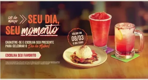 Dia Da Mulher Outback - Gere Cortesias Para Usar Dia 08/03